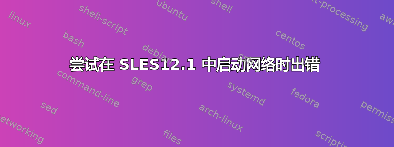 尝试在 SLES12.1 中启动网络时出错