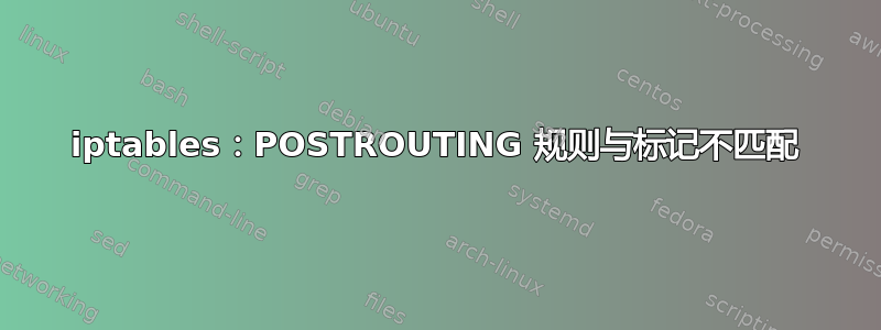 iptables：POSTROUTING 规则与标记不匹配