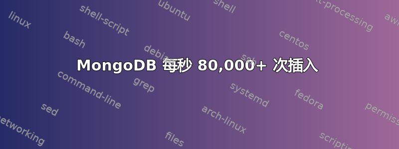 MongoDB 每秒 80,000+ 次插入