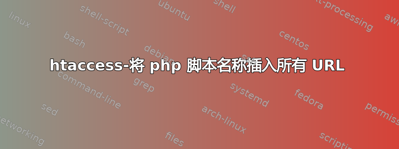 htaccess-将 php 脚本名称插入所有 URL