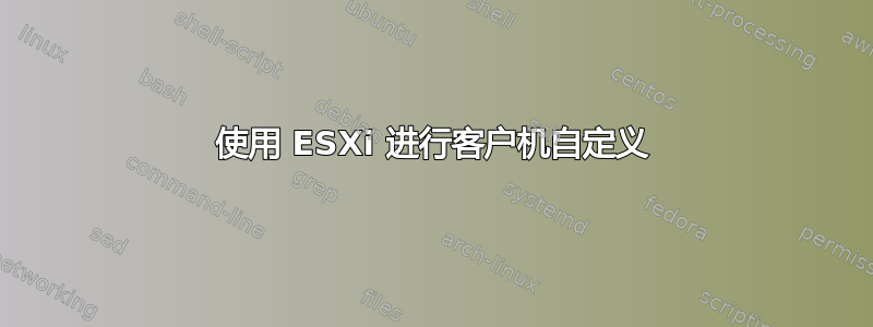 使用 ESXi 进行客户机自定义