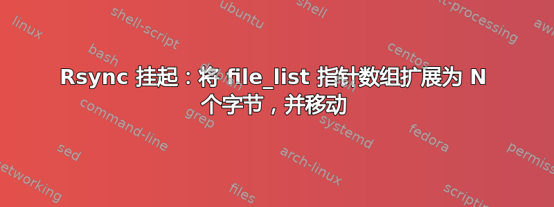 Rsync 挂起：将 file_list 指针数组扩展为 N 个字节，并移动