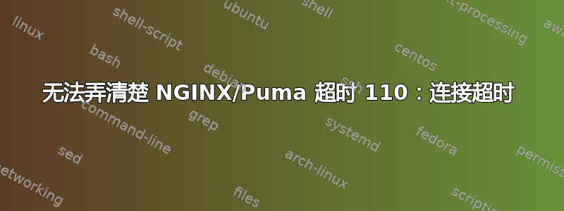 无法弄清楚 NGINX/Puma 超时 110：连接超时