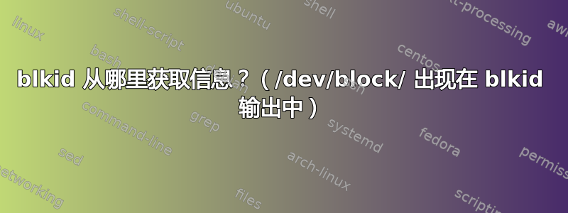 blkid 从哪里获取信息？（/dev/block/ 出现在 blkid 输出中）