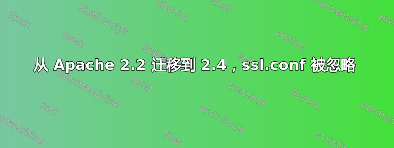 从 Apache 2.2 迁移到 2.4，ssl.conf 被忽略