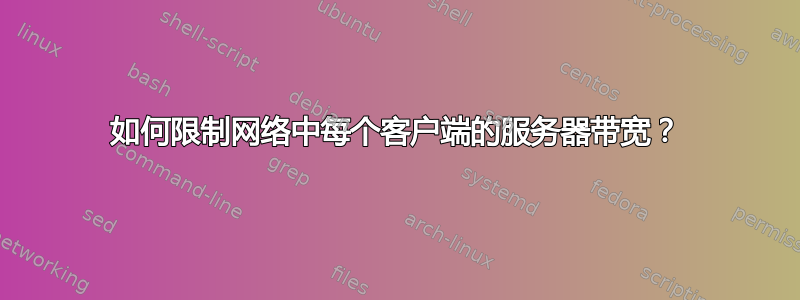 如何限制网络中每个客户端的服务器带宽？