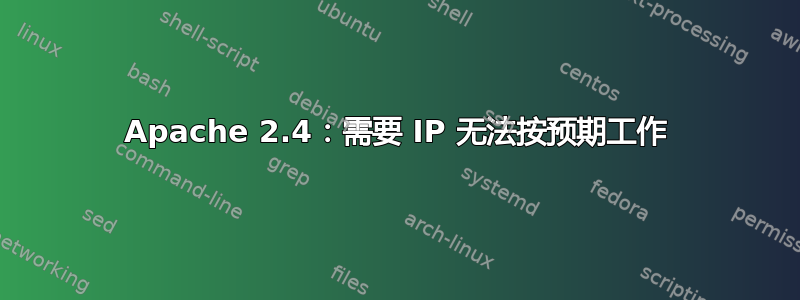 Apache 2.4：需要 IP 无法按预期工作