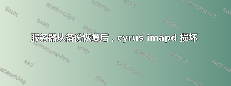 服务器从备份恢复后，cyrus imapd 损坏