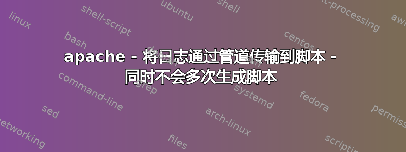 apache - 将日志通过管道传输到脚本 - 同时不会多次生成脚本