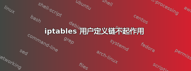 iptables 用户定义链不起作用