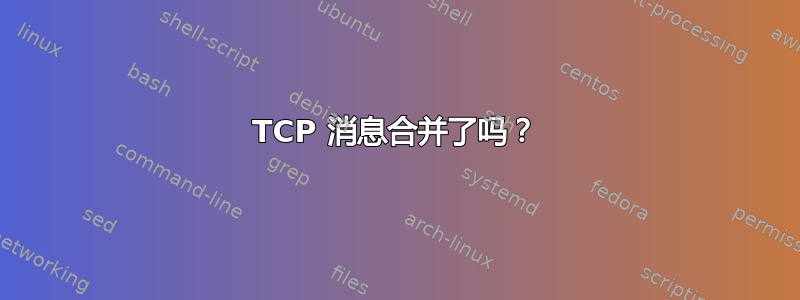 TCP 消息合并了吗？