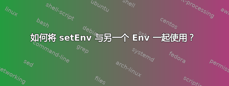 如何将 setEnv 与另一个 Env 一起使用？