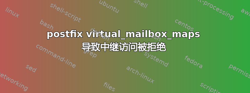 postfix virtual_mailbox_maps 导致中继访问被拒绝