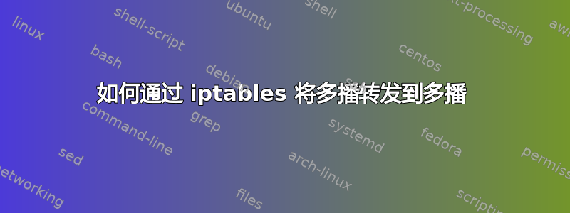 如何通过 iptables 将多播转发到多播