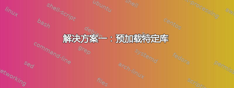 解决方案一：预加载特定库