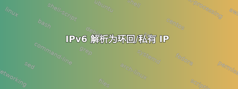 IPv6 解析为环回/私有 IP