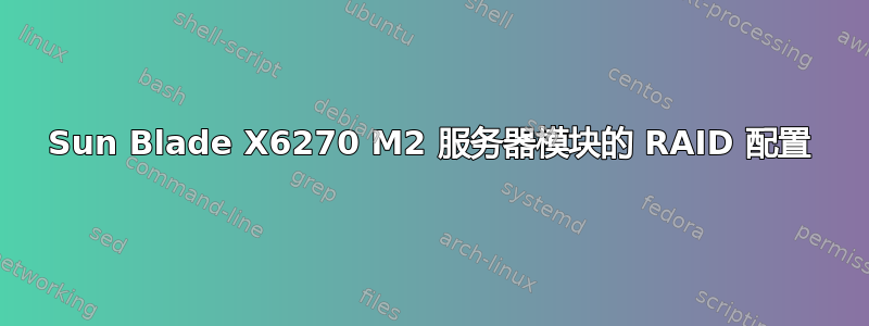 Sun Blade X6270 M2 服务器模块的 RAID 配置