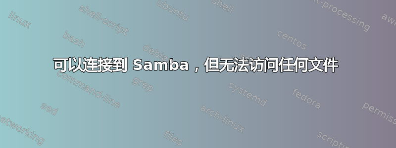 可以连接到 Samba，但无法访问任何文件