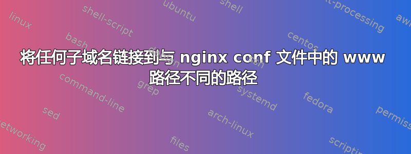 将任何子域名链接到与 nginx conf 文件中的 www 路径不同的路径