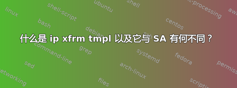 什么是 ip xfrm tmpl 以及它与 SA 有何不同？