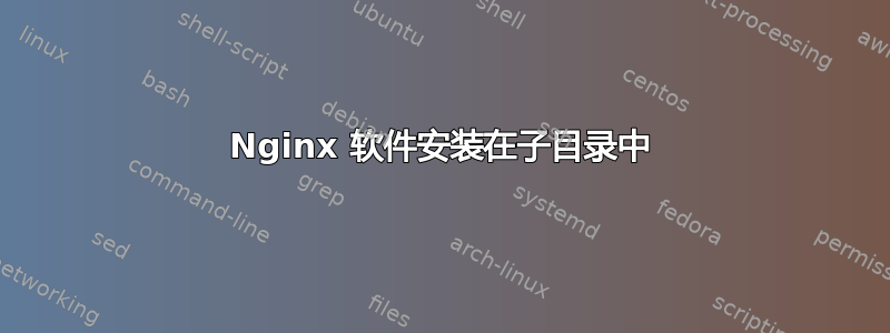 Nginx 软件安装在子目录中