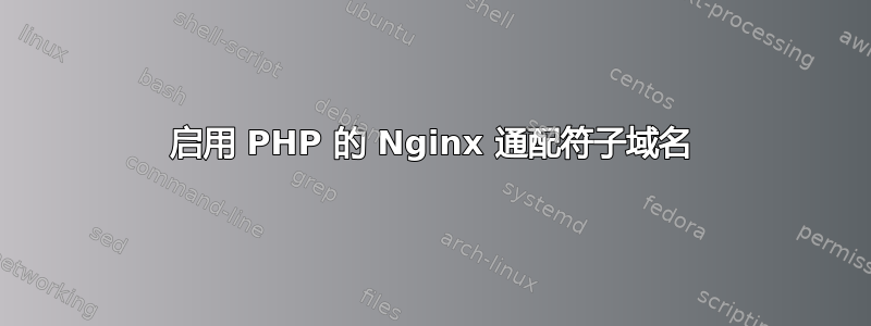 启用 PHP 的 Nginx 通配符子域名