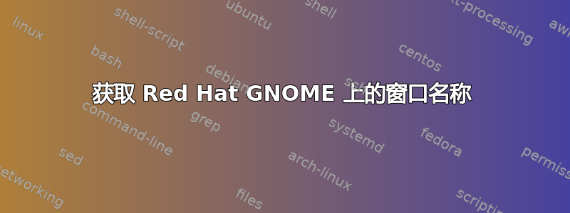 获取 Red Hat GNOME 上的窗口名称