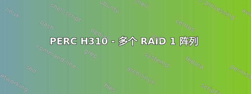 PERC H310 - 多个 RAID 1 阵列