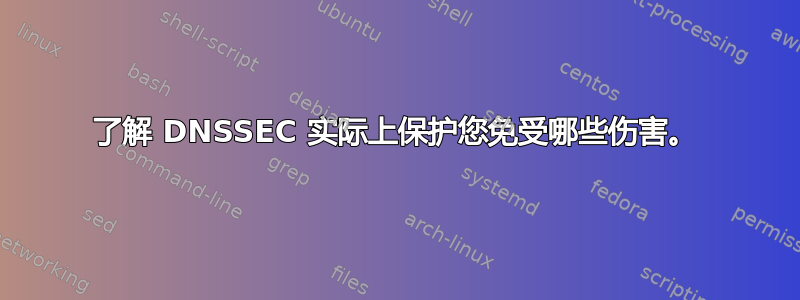 了解 DNSSEC 实际上保护您免受哪些伤害。