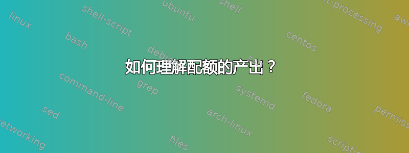 如何理解配额的产出？