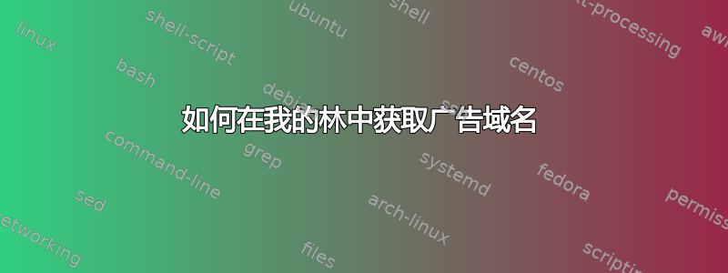 如何在我的林中获取广告域名