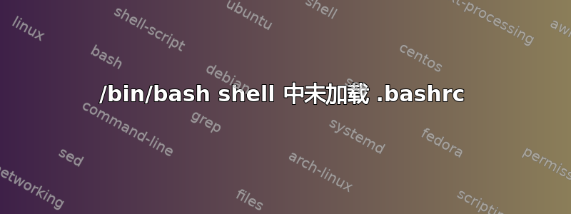 /bin/bash shell 中未加载 .bashrc