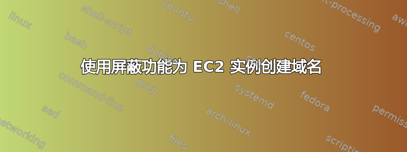 使用屏蔽功能为 EC2 实例创建域名