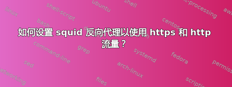 如何设置 squid 反向代理以使用 https 和 http 流量？