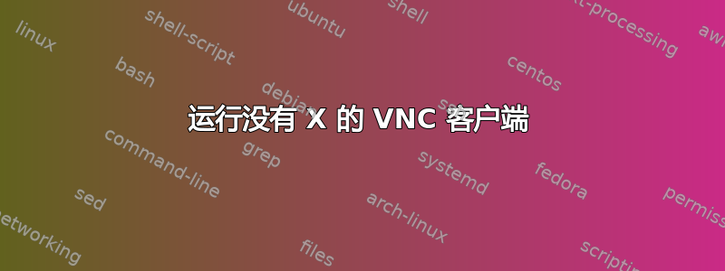 运行没有 X 的 VNC 客户端