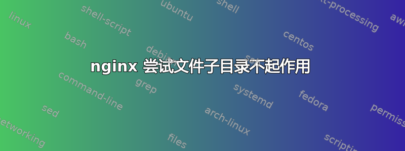 nginx 尝试文件子目录不起作用