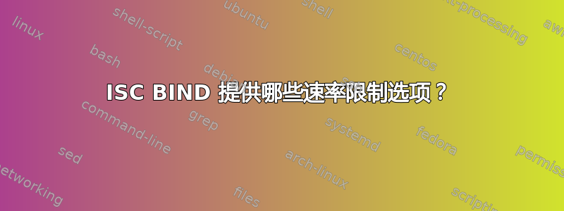 ISC BIND 提供哪些速率限制选项？