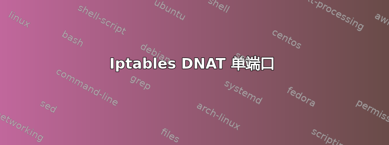 Iptables DNAT 单端口