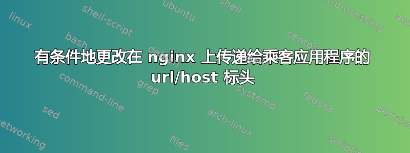 有条件地更改在 nginx 上传递给乘客应用程序的 url/host 标头