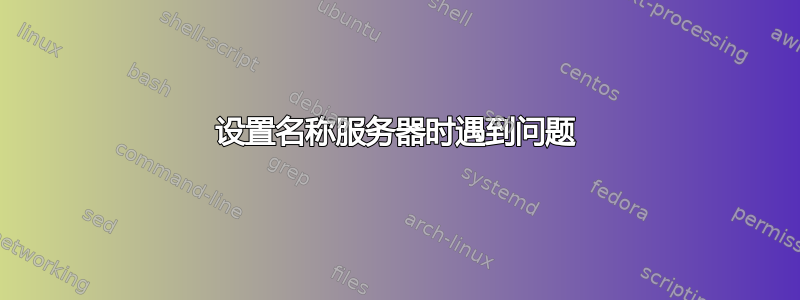 设置名称服务器时遇到问题