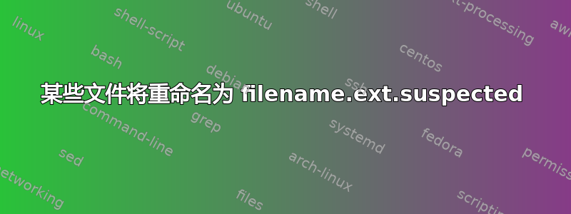 某些文件将重命名为 filename.ext.suspected