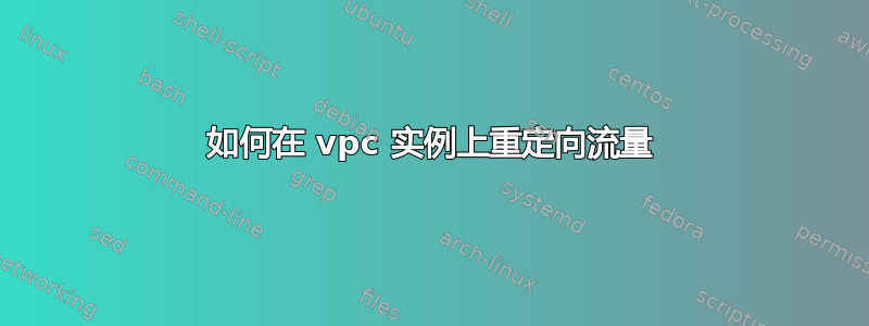 如何在 vpc 实例上重定向流量