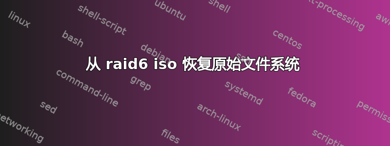 从 raid6 iso 恢复原始文件系统