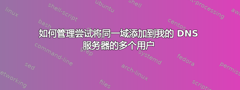 如何管理尝试将同一域添加到我的 DNS 服务器的多个用户