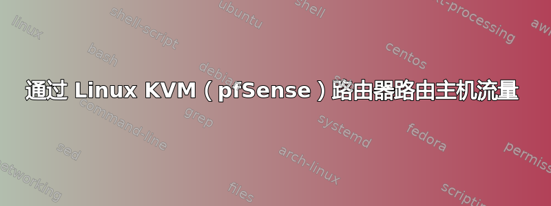 通过 Linux KVM（pfSense）路由器路由主机流量