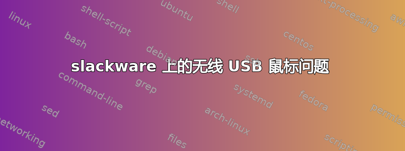 slackware 上的无线 USB 鼠标问题