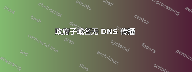 政府子域名无 DNS 传播