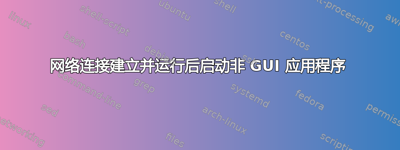 网络连接建立并运行后启动非 GUI 应用程序