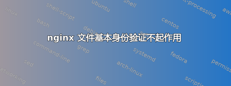 nginx 文件基本身份验证不起作用