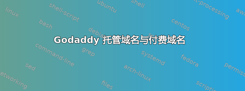 Godaddy 托管域名与付费域名 